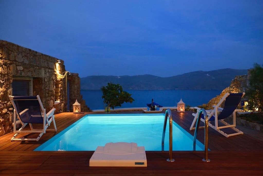Allaya,Panormos Villa Private Pool Exterior foto